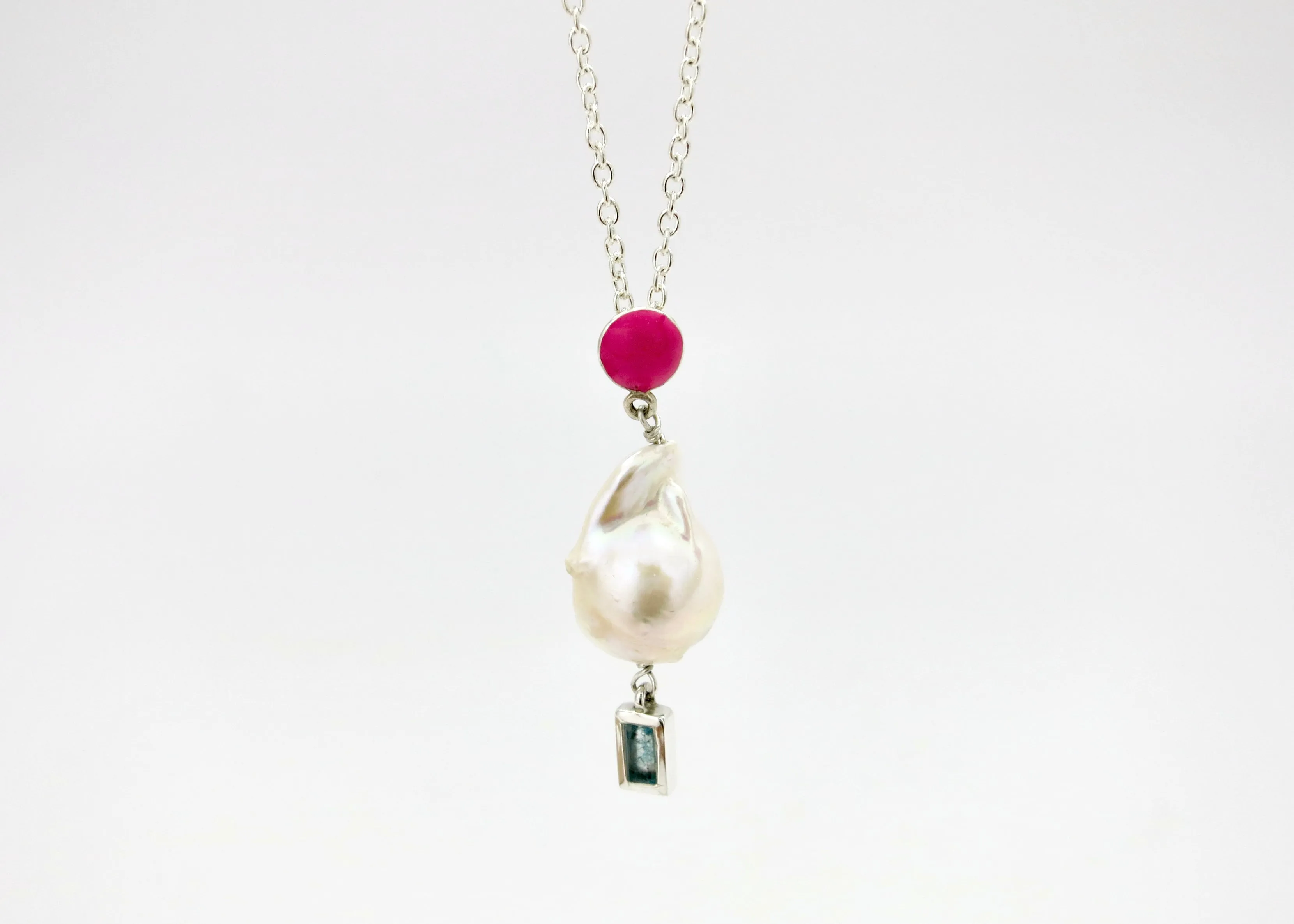 March (baroque pearl birthstone necklace)