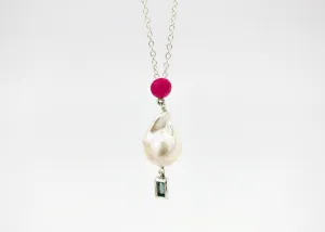 March (baroque pearl birthstone necklace)