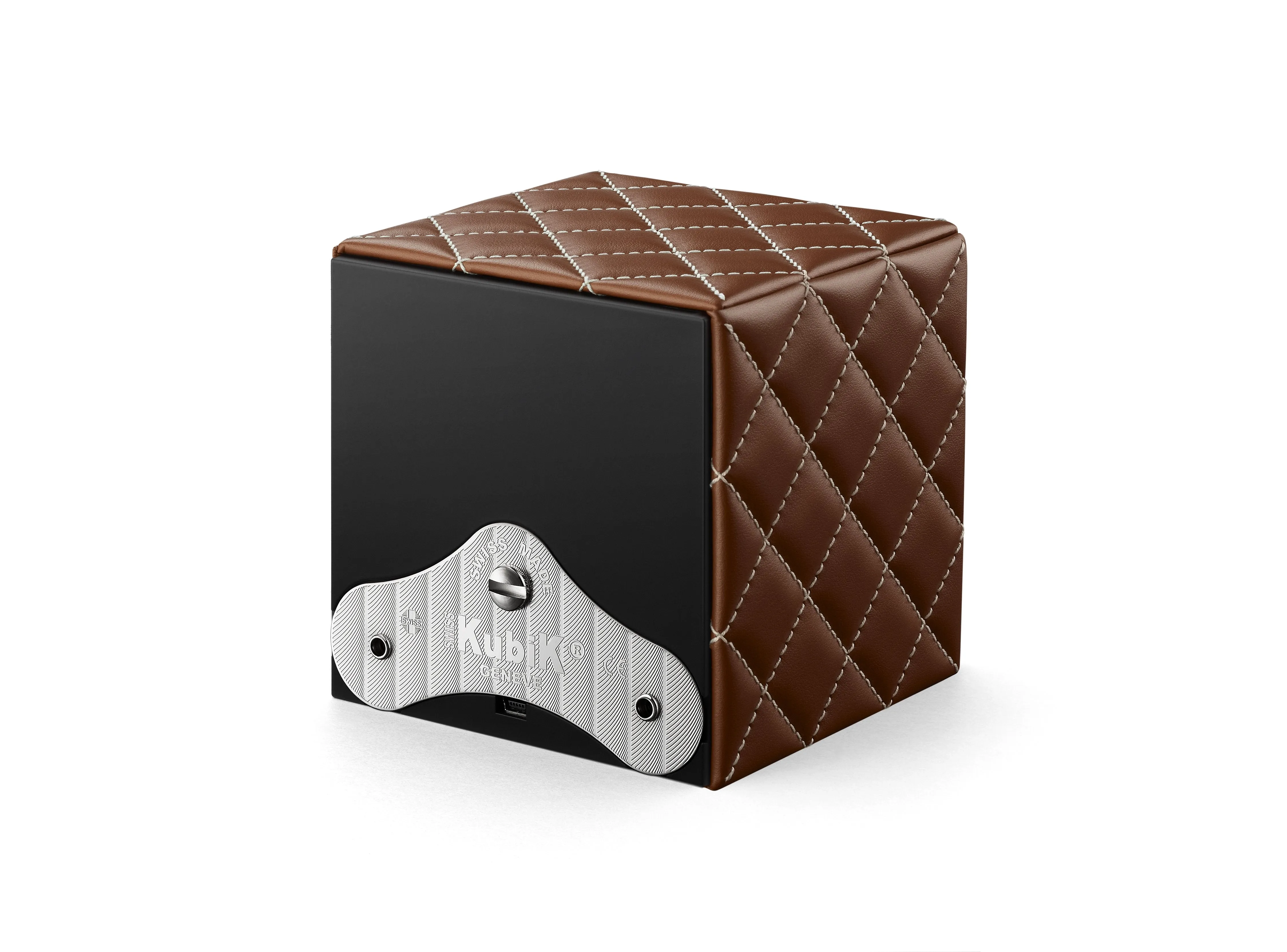 Masterbox Single Tan Toledo Leather White Matelassè Stitches