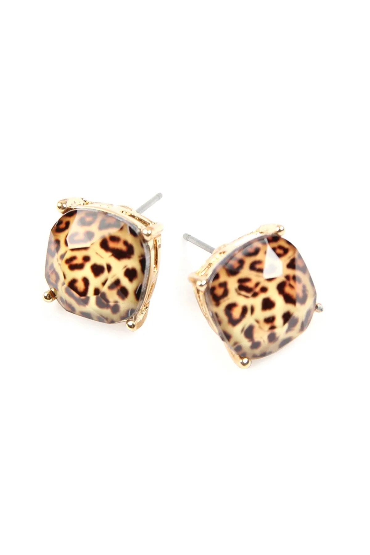 Matte Cushion Cut Post Earrings- 5 Colors