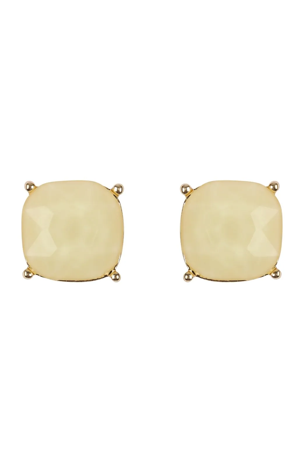 Matte Cushion Cut Post Earrings- 5 Colors