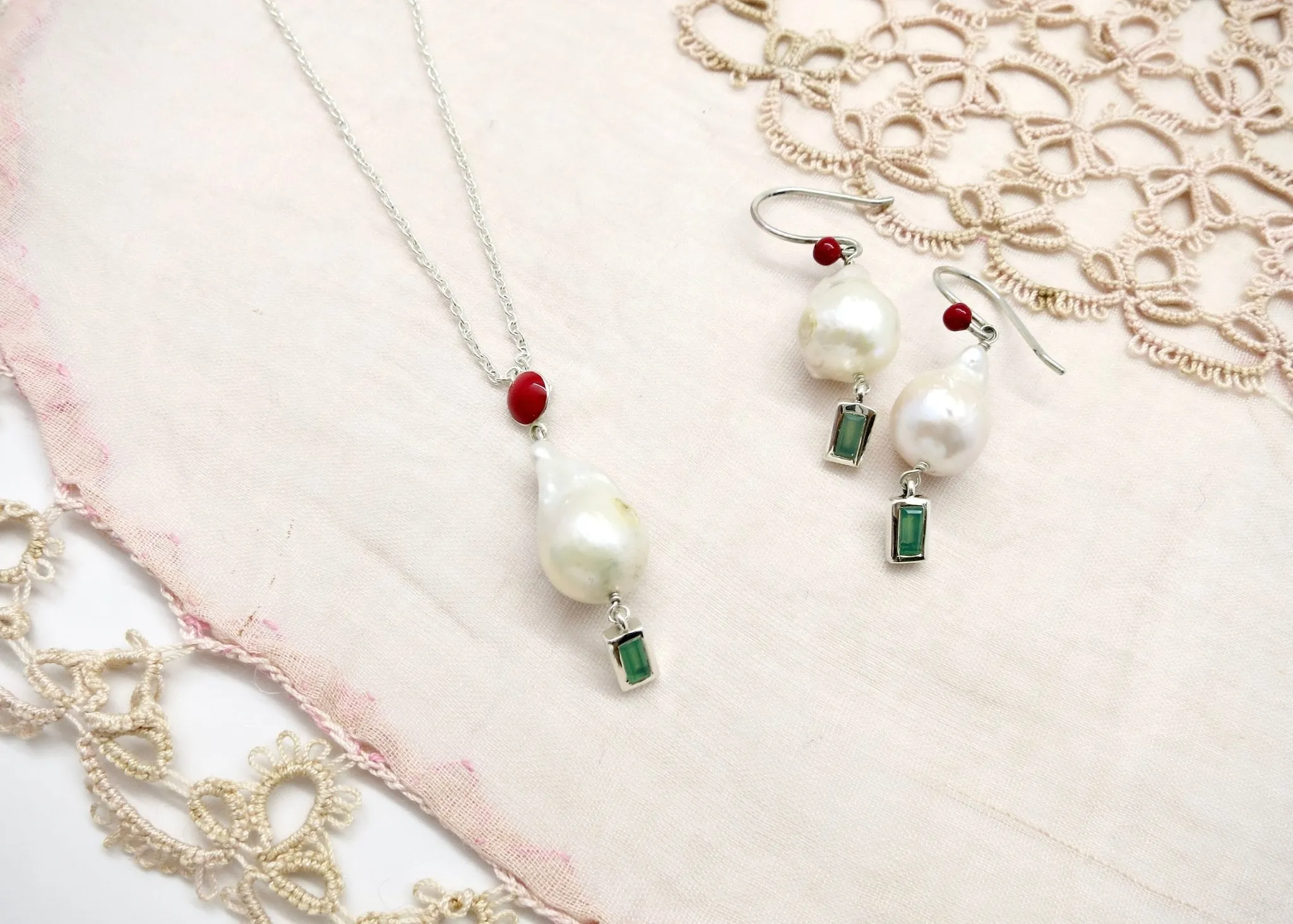 May (baroque pearl birthstone earrings)