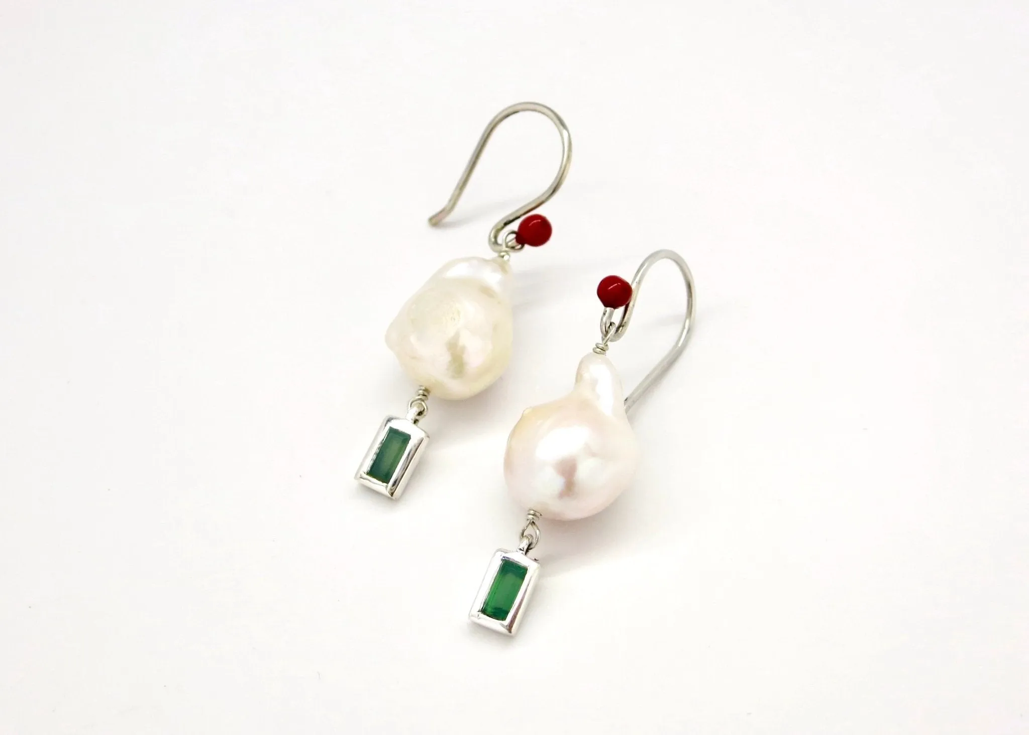 May (baroque pearl birthstone earrings)