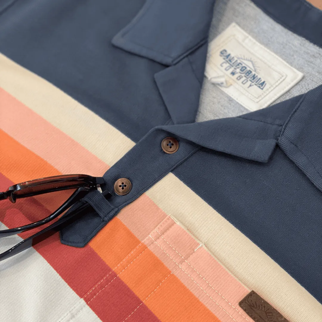 Men’s Polo -  Surfstripe, Sunset