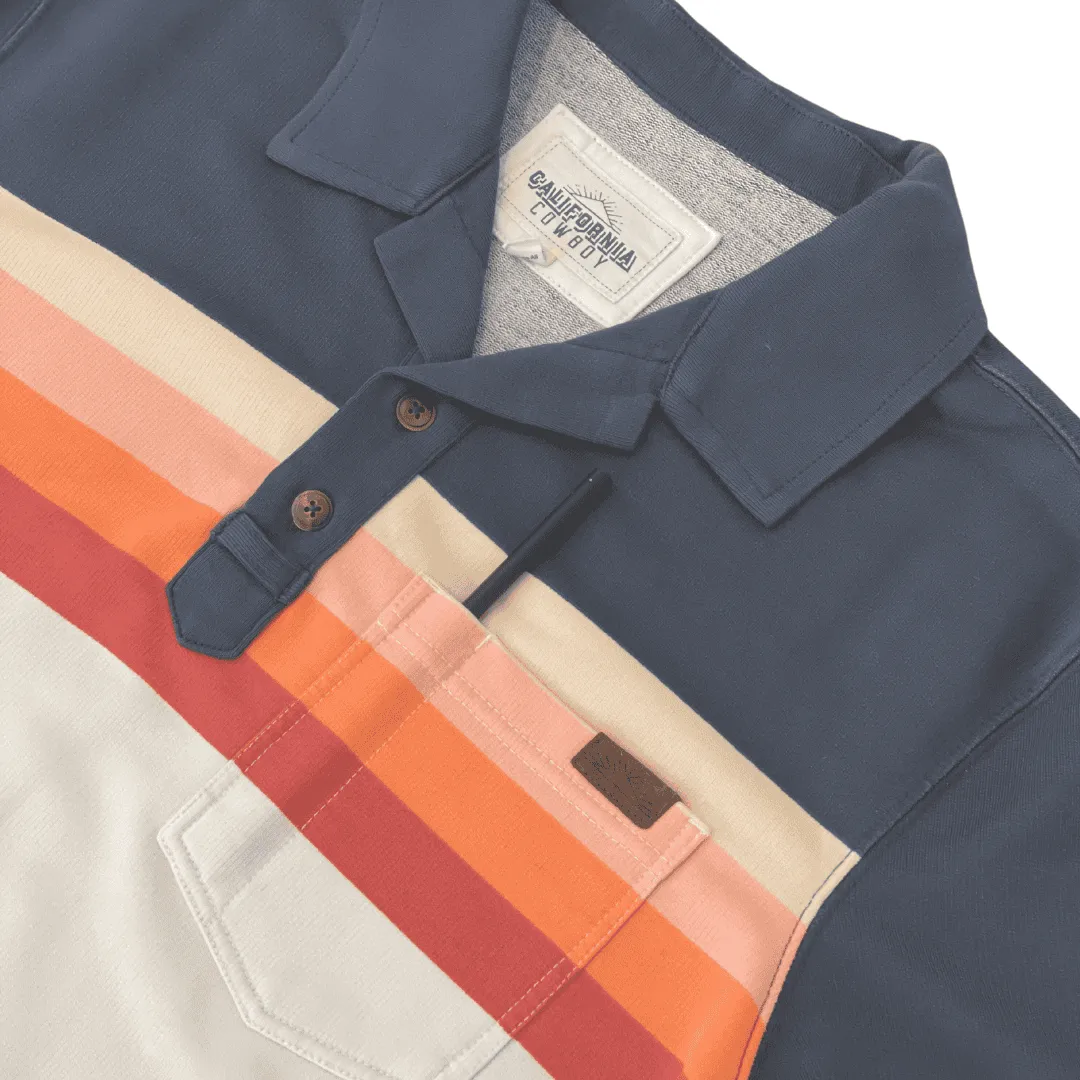 Men’s Polo -  Surfstripe, Sunset