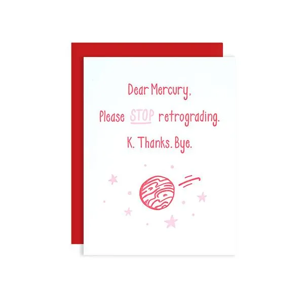 Mercury in Retrograde Card