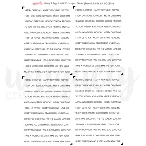 Merry & Bright Cut a Part Sheet Uniquely Creative UCCS164