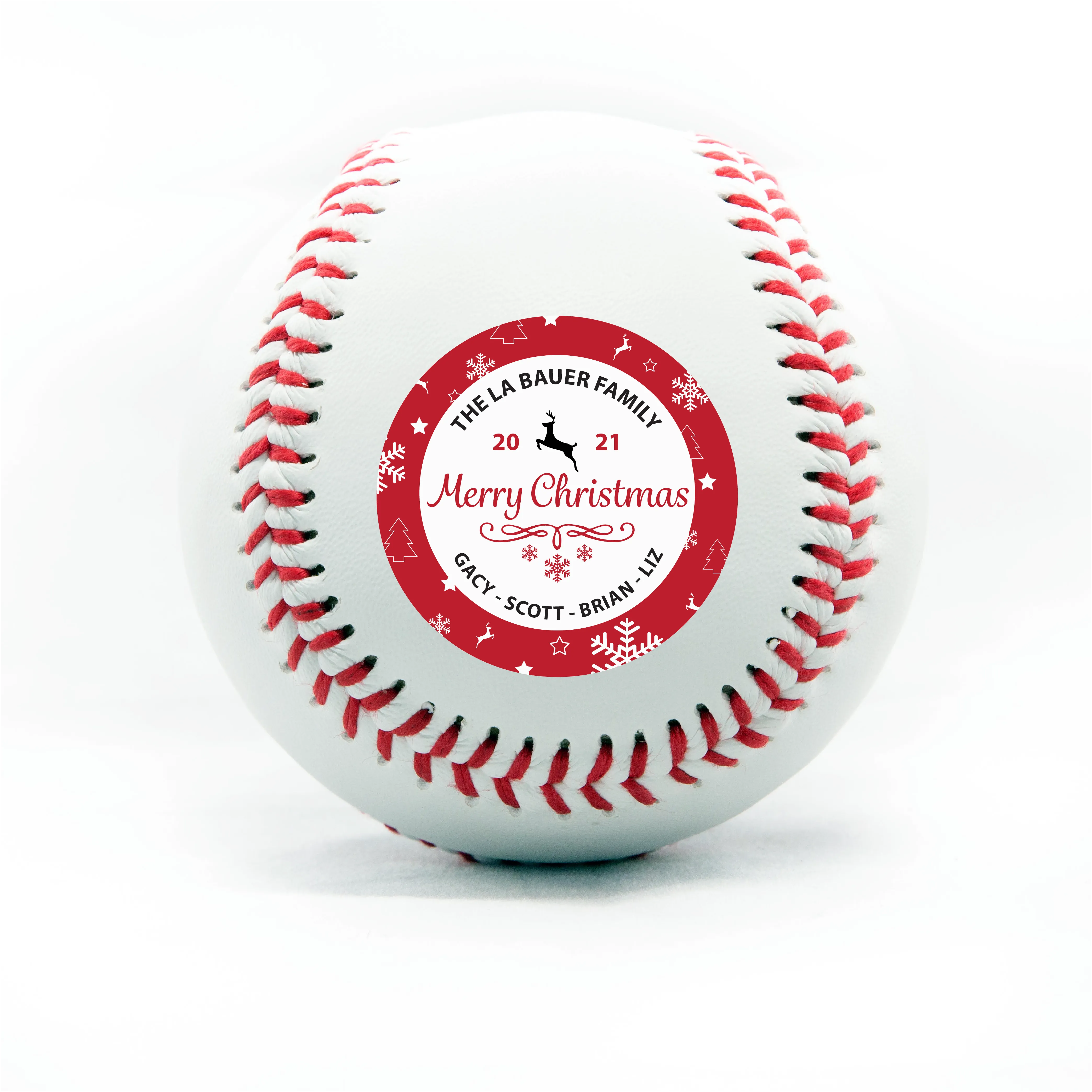 Merry Christmas, Printed Baseball