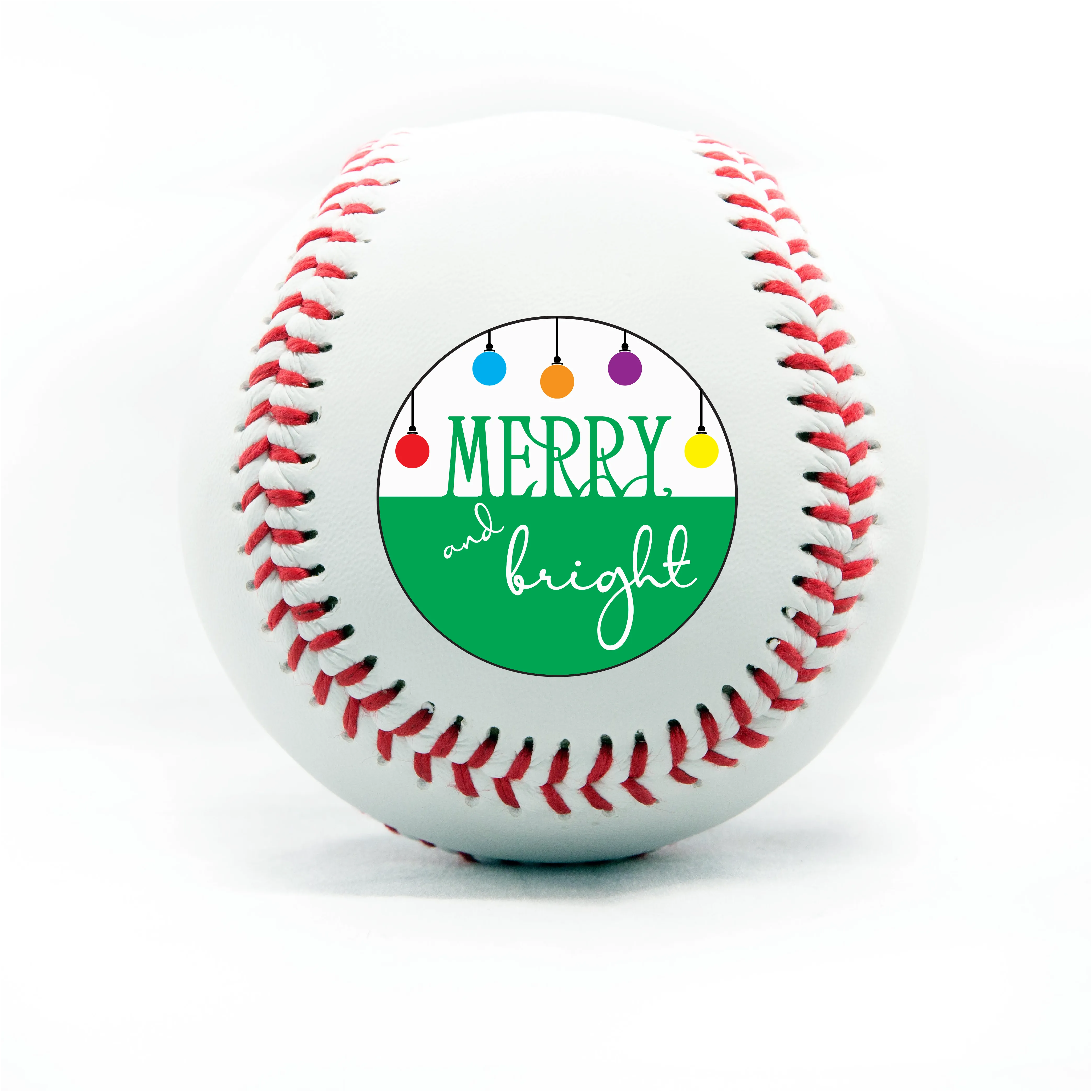 Merry Christmas, Printed Baseball