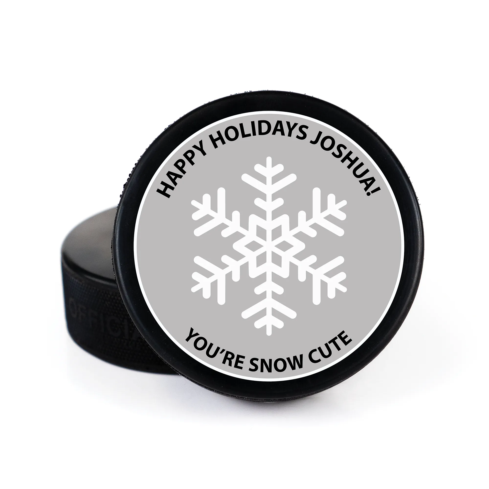 Merry Christmas, Printed Puck