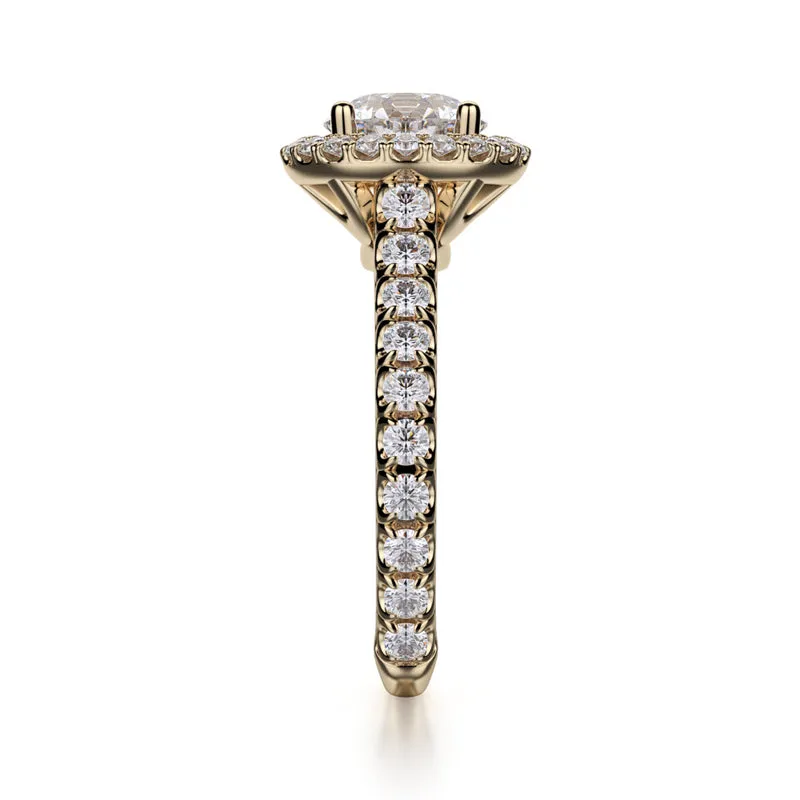 Michael M European Style Halo Diamond Engagement Ring R440-2