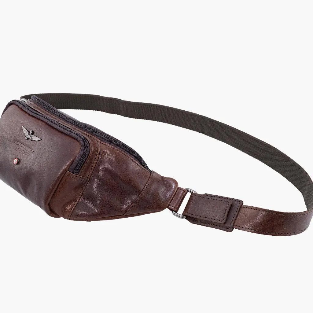 Military aeronautics in leather leather vintage line am351-ne