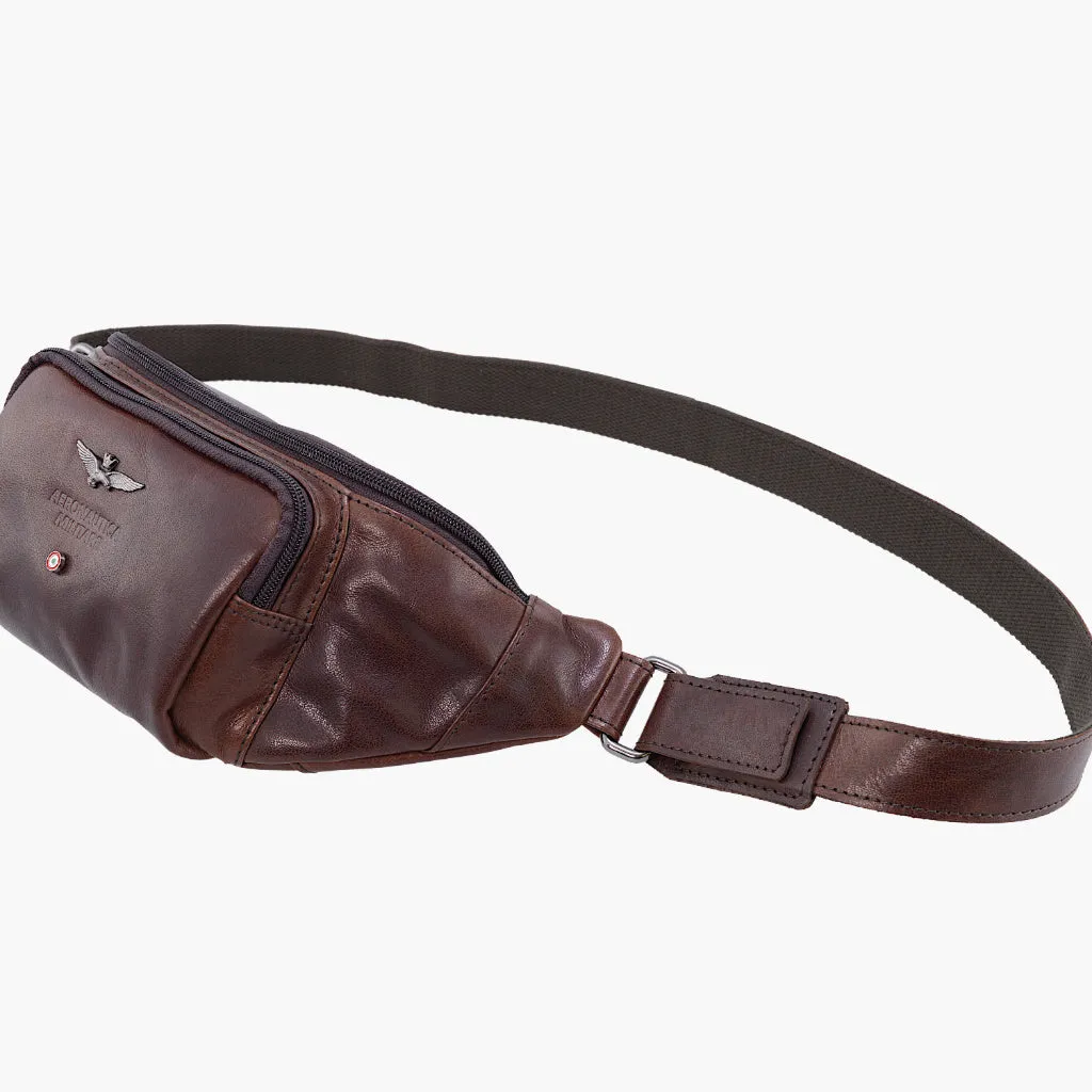 Military aeronautics in leather leather vintage line am351-ne
