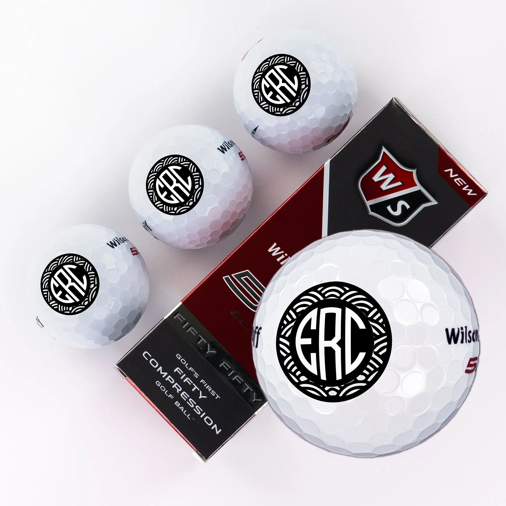 Monogram & Initial Designs, Printed Golf Balls