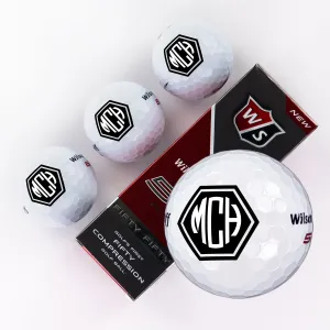 Monogram Hexagon, Printed Golf Balls