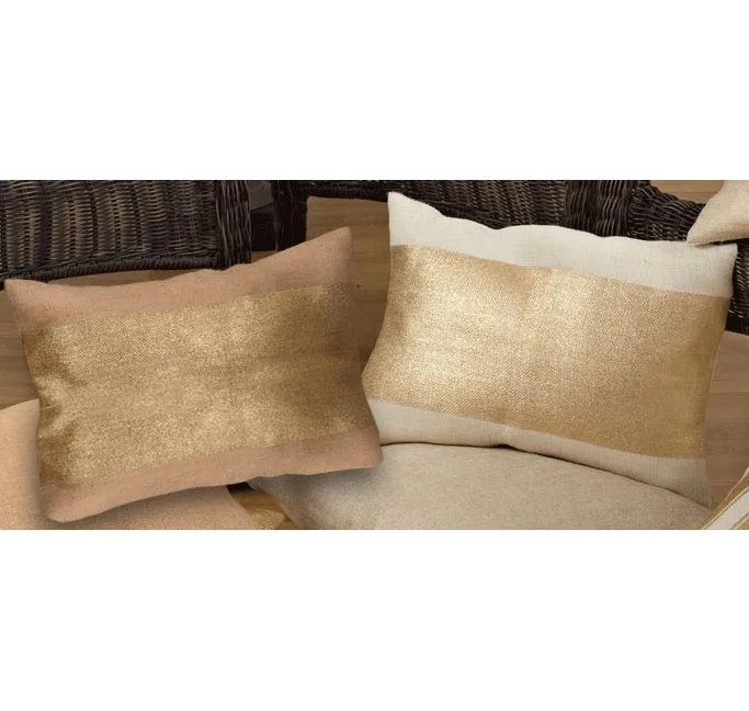Monogrammed Gold Foil Pillow
