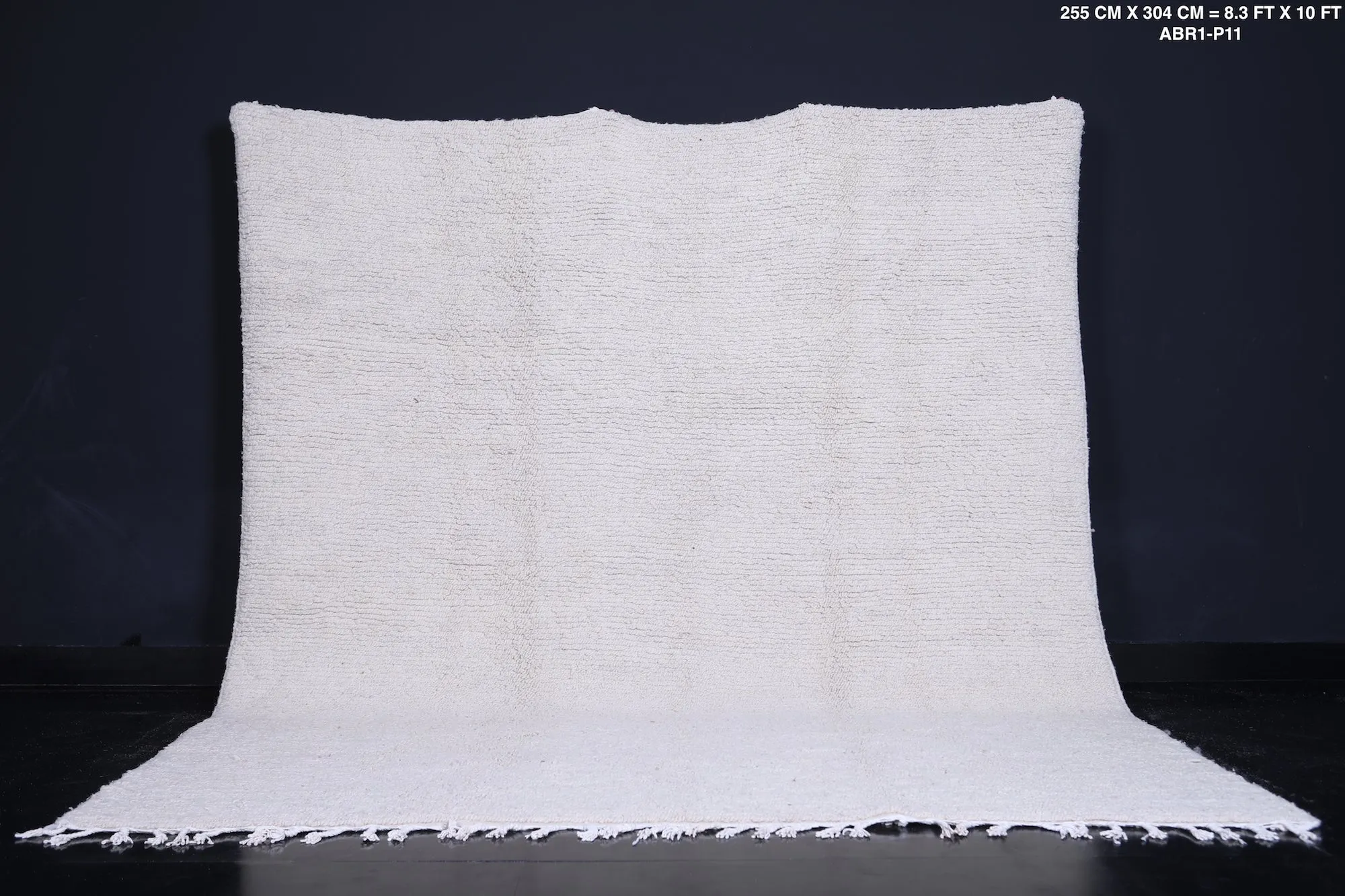 Moroccan Rug 8.3 X 10 Feet - Elegant Simplicity in Ivory