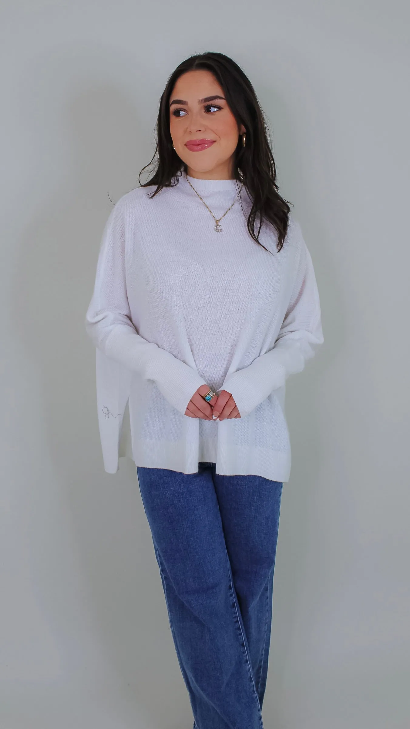 Nadine Long Sleeve Top - Ivory