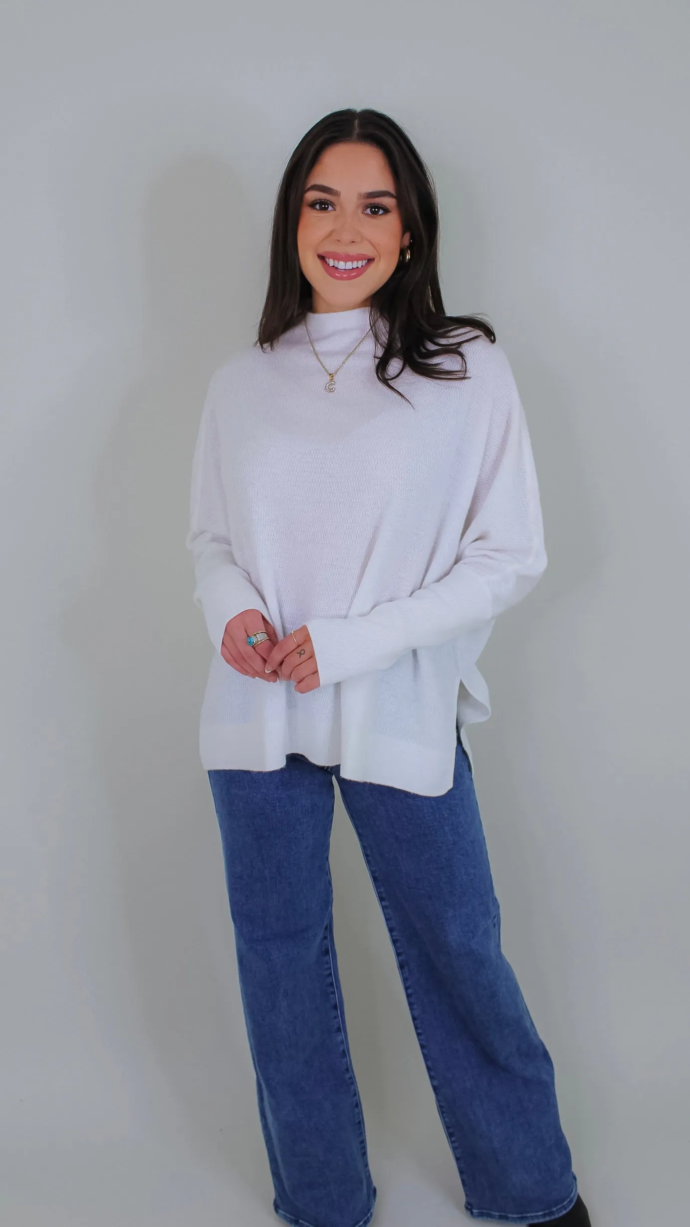 Nadine Long Sleeve Top - Ivory