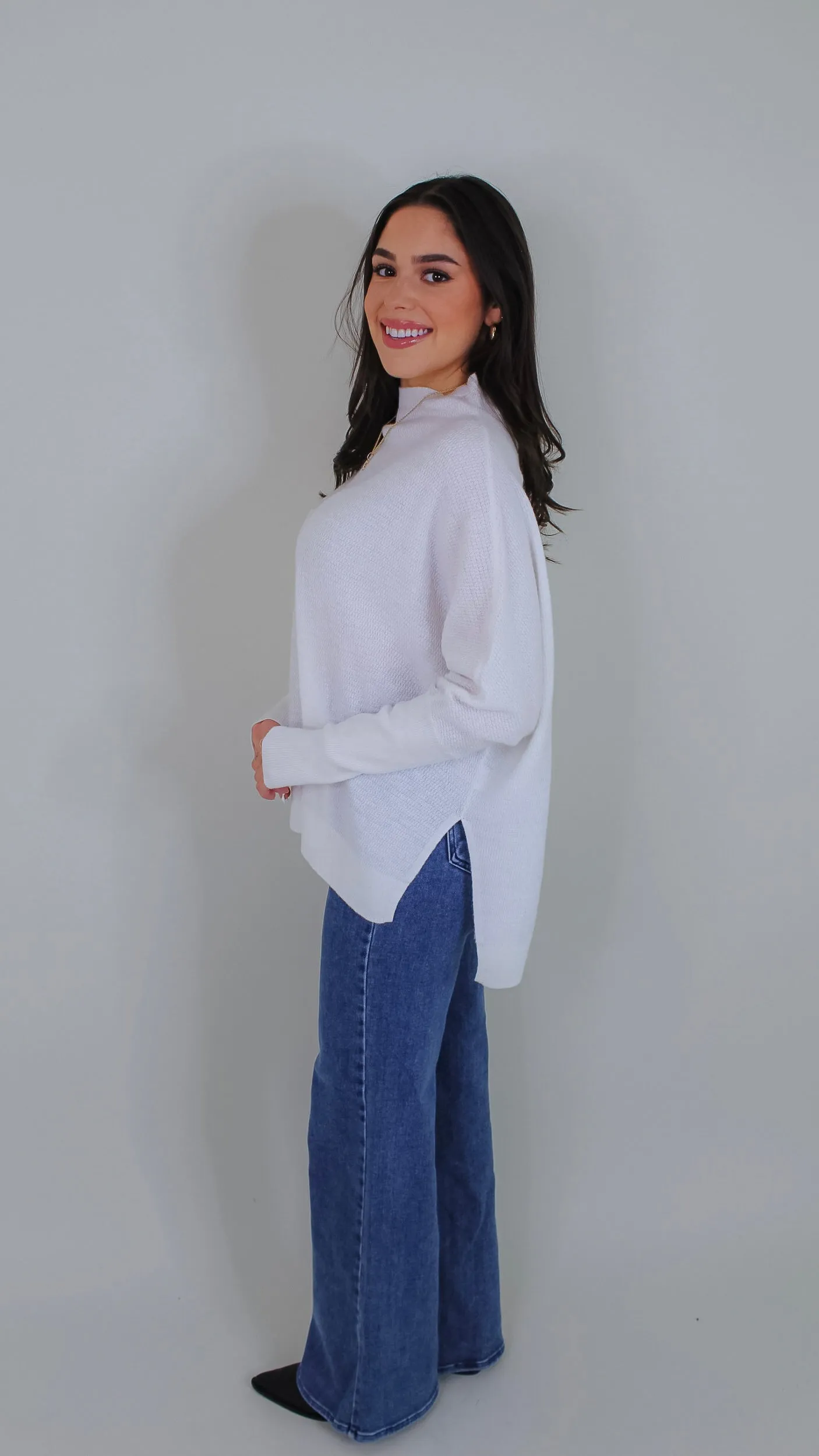 Nadine Long Sleeve Top - Ivory