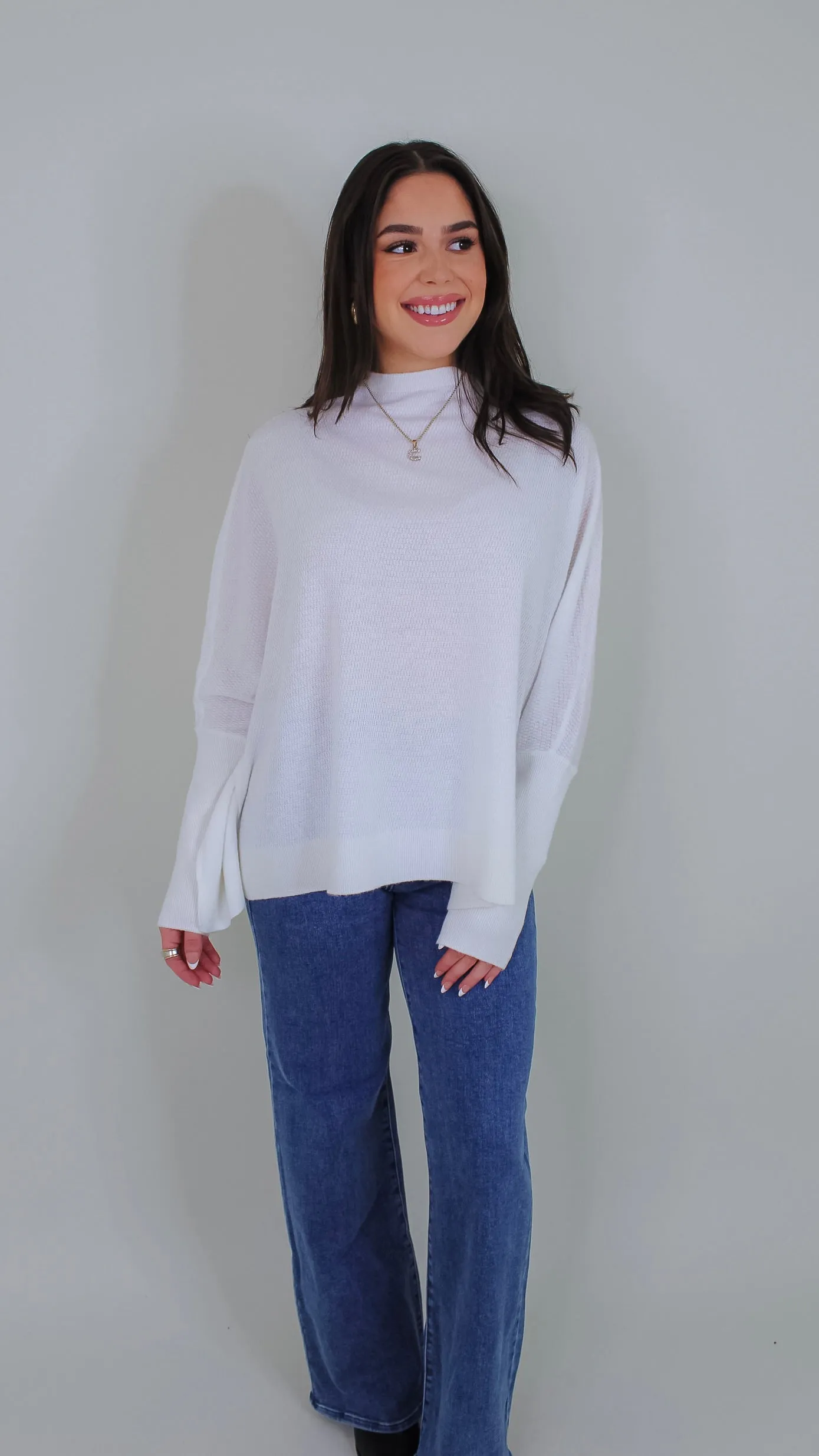 Nadine Long Sleeve Top - Ivory