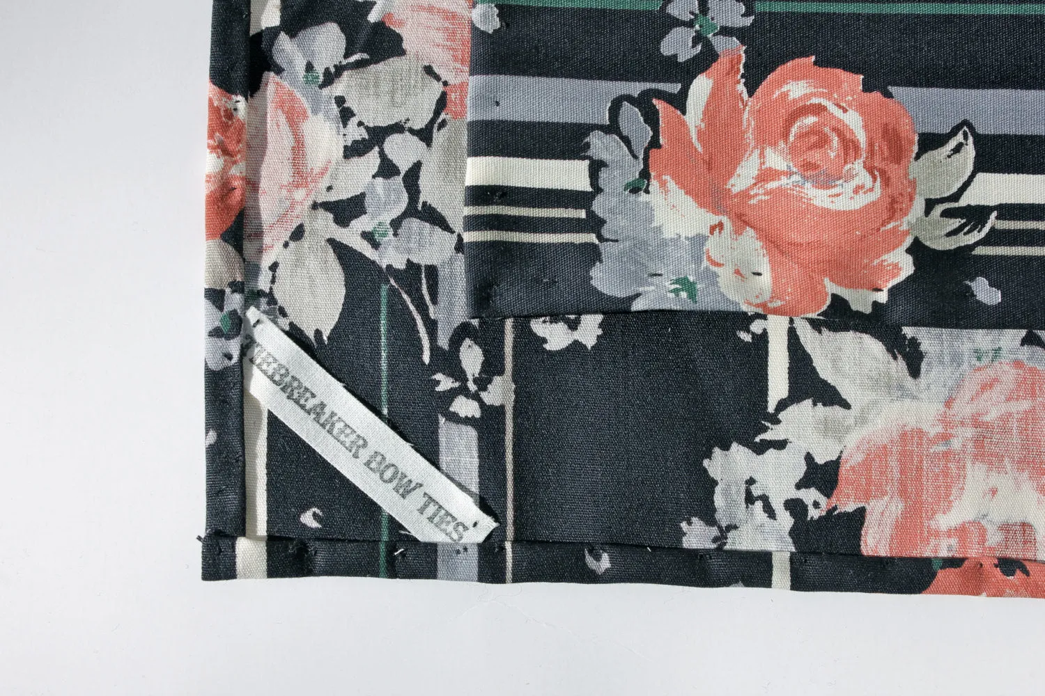 Navy and Rose Floral Pocket Square