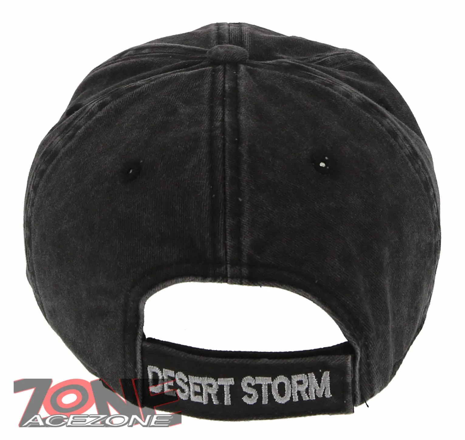 NEW! DESERT STORM VETERAN RIBBON BAR DISTRESSED VINTAGE BASEBALL CAP HAT GRAY