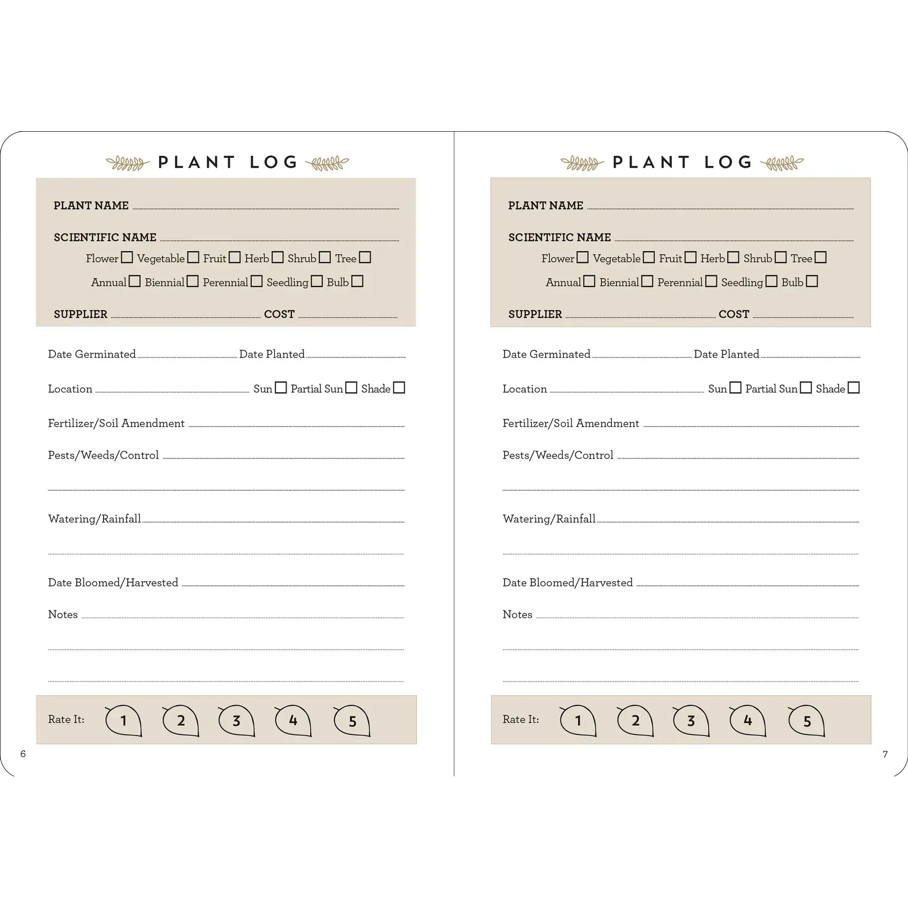 New GARDENER'S LOGBOOK! Whether you're planning a patio container garden or a backyard veggie patch, this logbook can help!