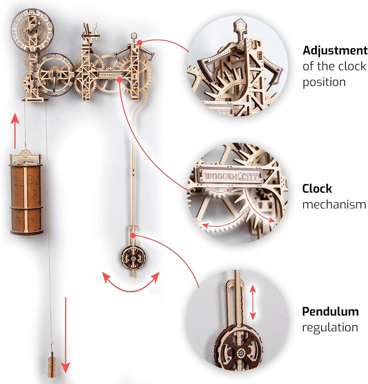 NEW WOODEN.CITY Steampunk Mechanical Clock Making Kit - Decorative Wall Clocks 3D Wooden Puzzles for Adults - Wooden Clock Kit - Wooden Clock Puzzle Model Kits for Adults - Decorative Clocks for Walls - Retails for $151!