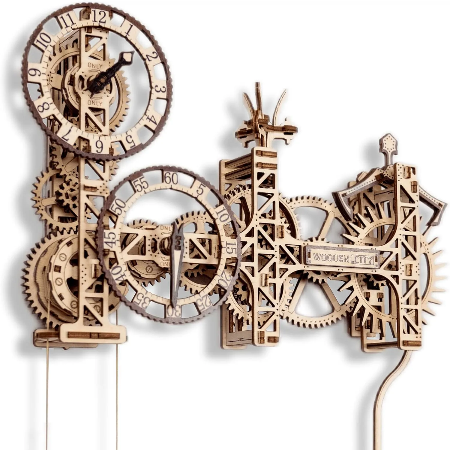 NEW WOODEN.CITY Steampunk Mechanical Clock Making Kit - Decorative Wall Clocks 3D Wooden Puzzles for Adults - Wooden Clock Kit - Wooden Clock Puzzle Model Kits for Adults - Decorative Clocks for Walls - Retails for $151!