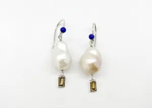 November (baroque pearl birthstone earrings)