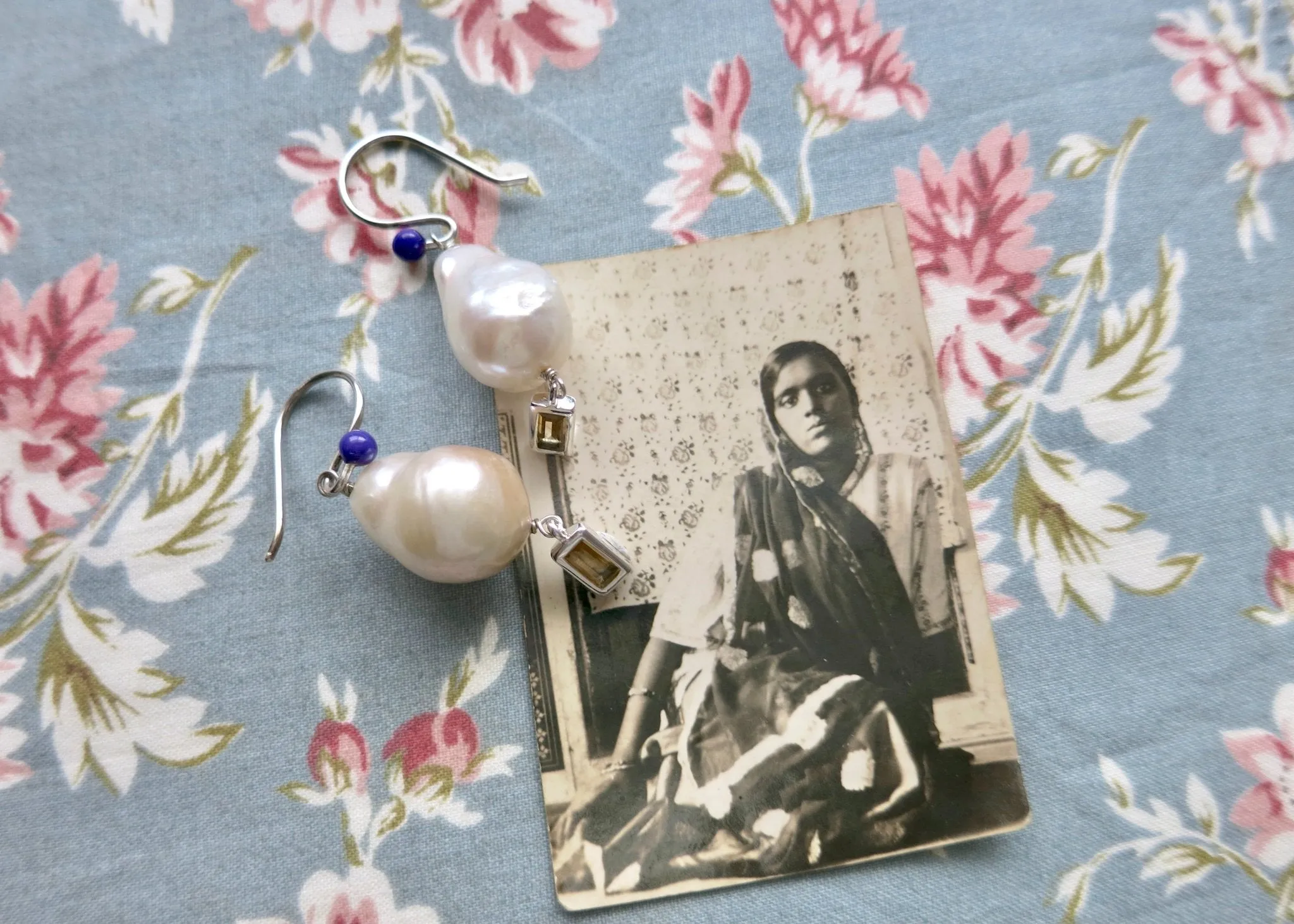 November (baroque pearl birthstone earrings)