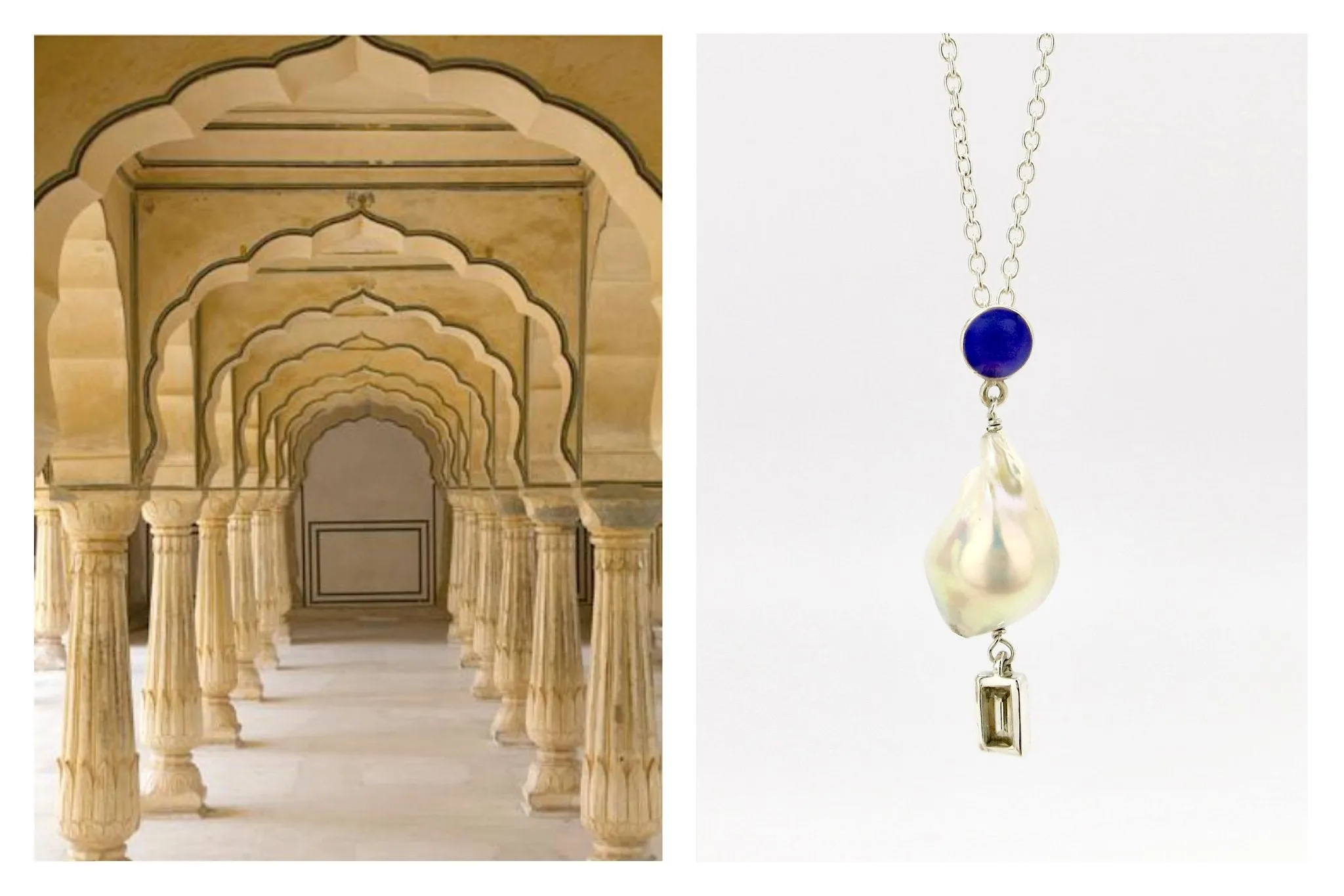 November (baroque pearl birthstone necklace)
