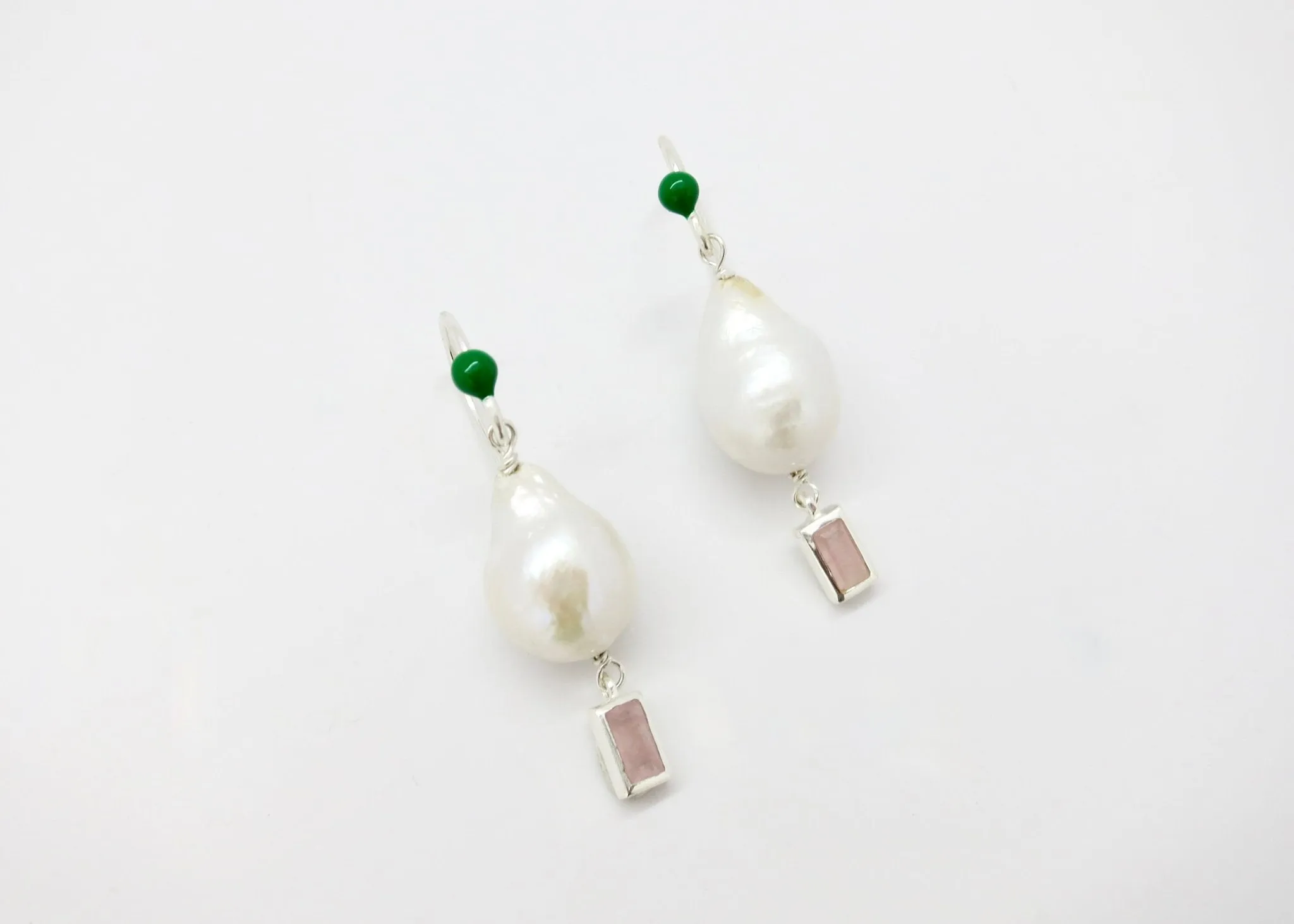 October (baroque pearl birthstone earrings)