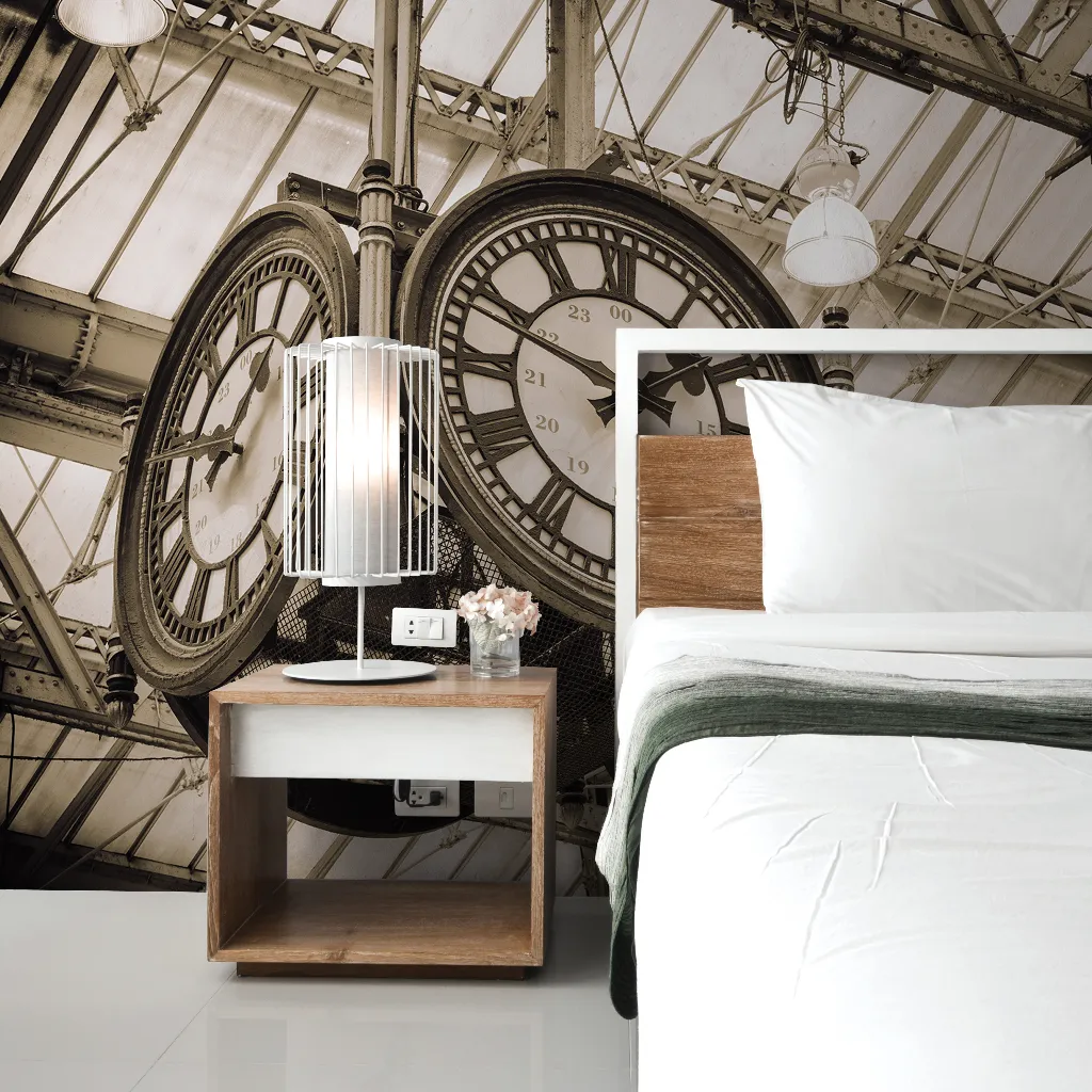 On time Clockwork Wallpaper Mural