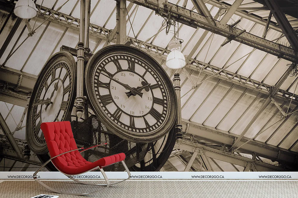 On time Clockwork Wallpaper Mural