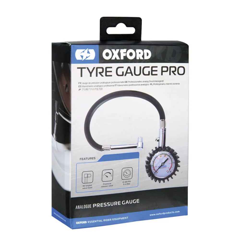 Oxford Tyre Gauge Pro (Dial Type) 0-60psi