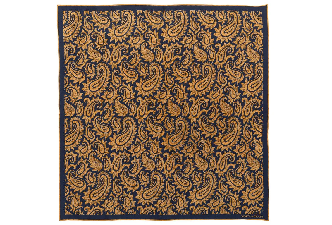 Paisley Silk Pocket Square