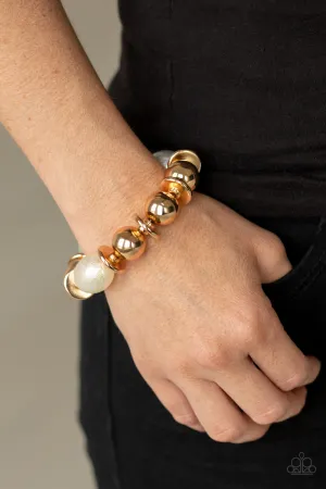 Paparazzi - Big League Luster - Gold Bracelet