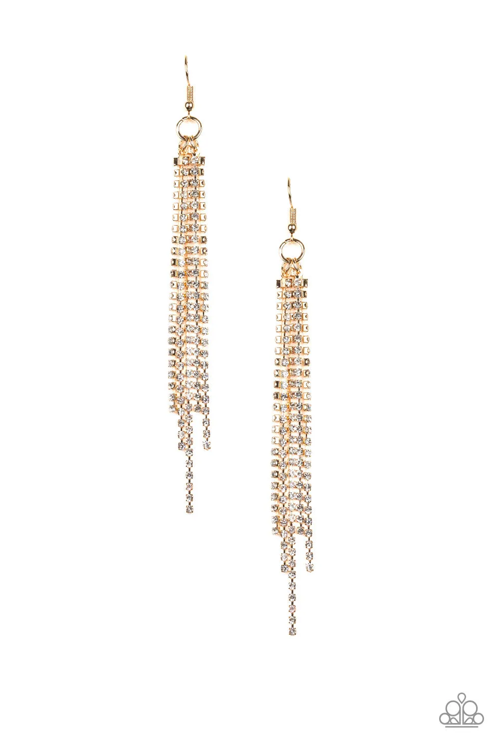 Paparazzi -Center Stage Status - Gold Earrings