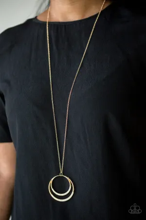 Paparazzi Front and EPICENTER - Gold Necklace