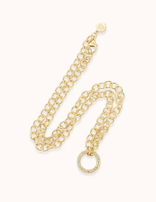 Pave Clasp CLR 4.6 Cable Chain