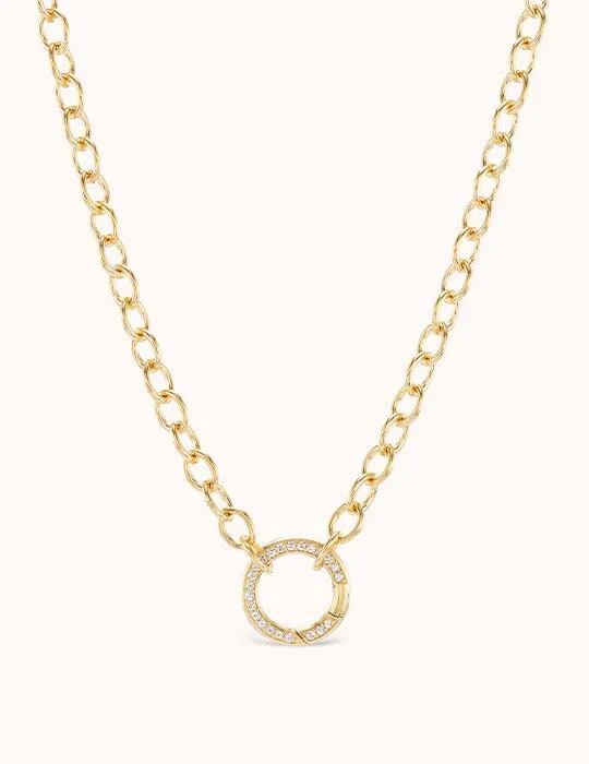 Pave Clasp CLR 4.6 Cable Chain