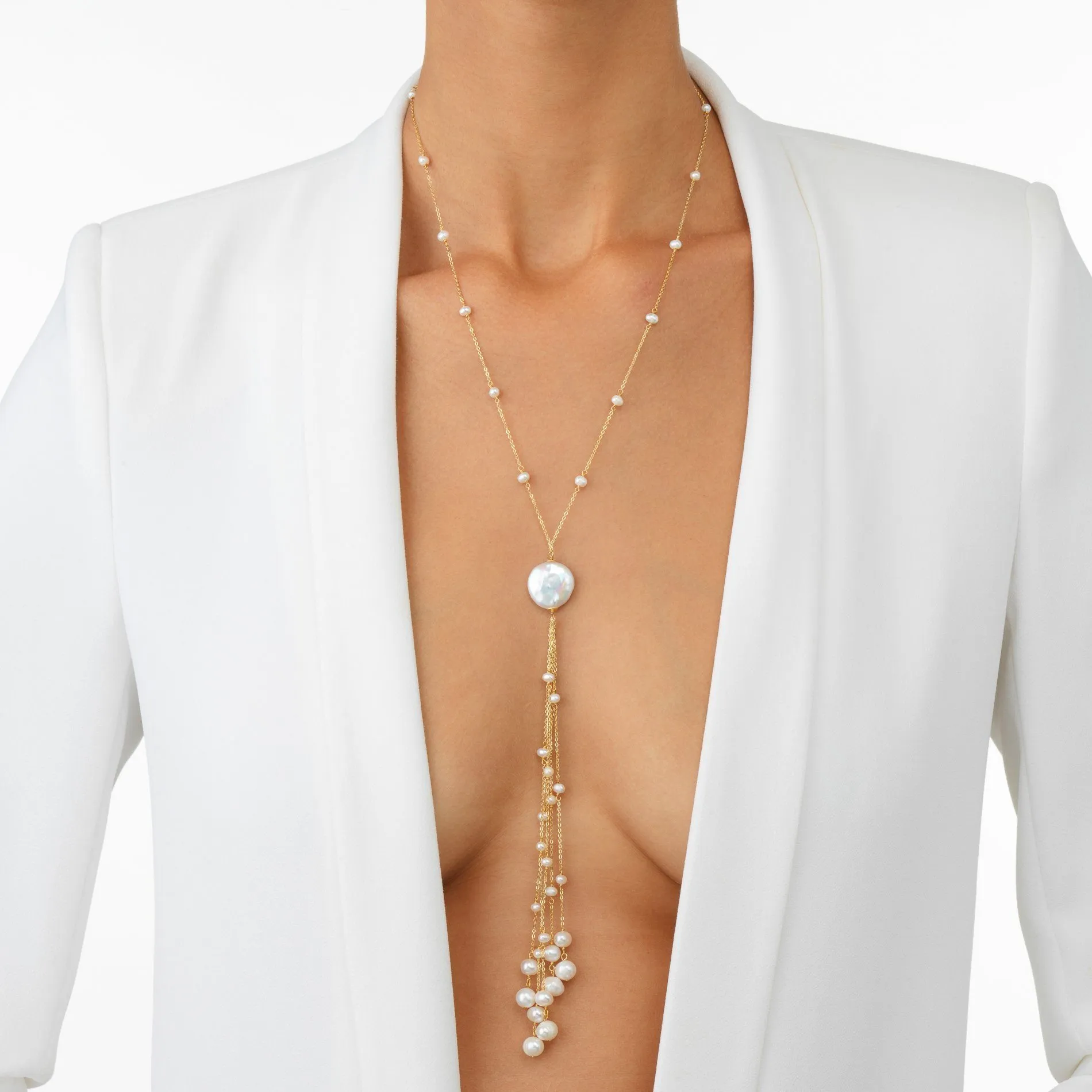 Pearl Chain Lariat