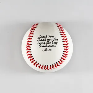 Personal Message, Printed Baseball