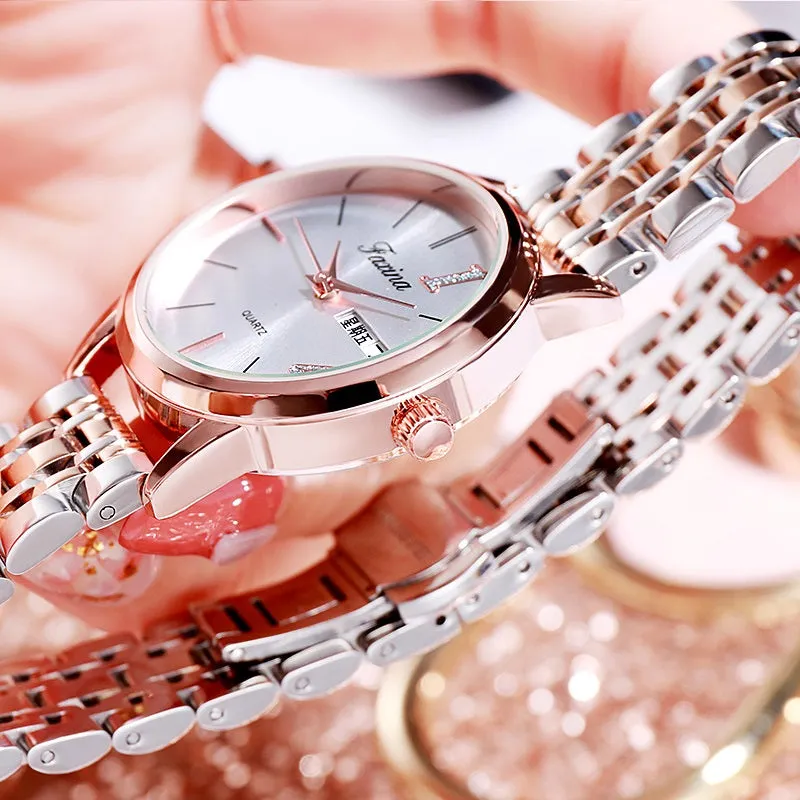 Personality Simple Steel Strap Couple Watch