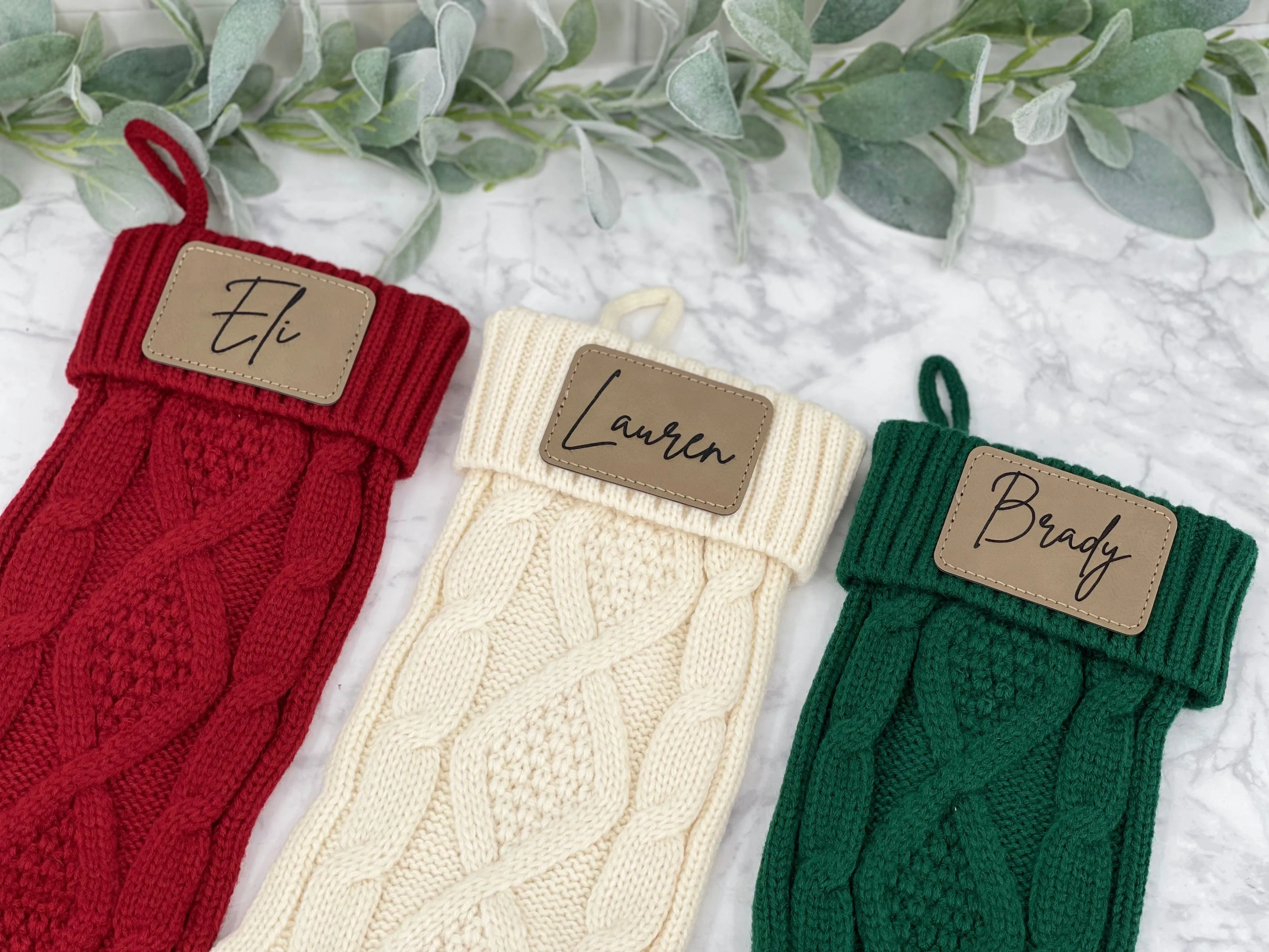 Personalized Knit Christmas Stocking