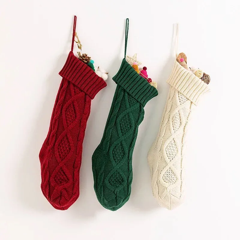 Personalized Knit Christmas Stocking