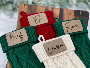 Personalized Knit Christmas Stocking