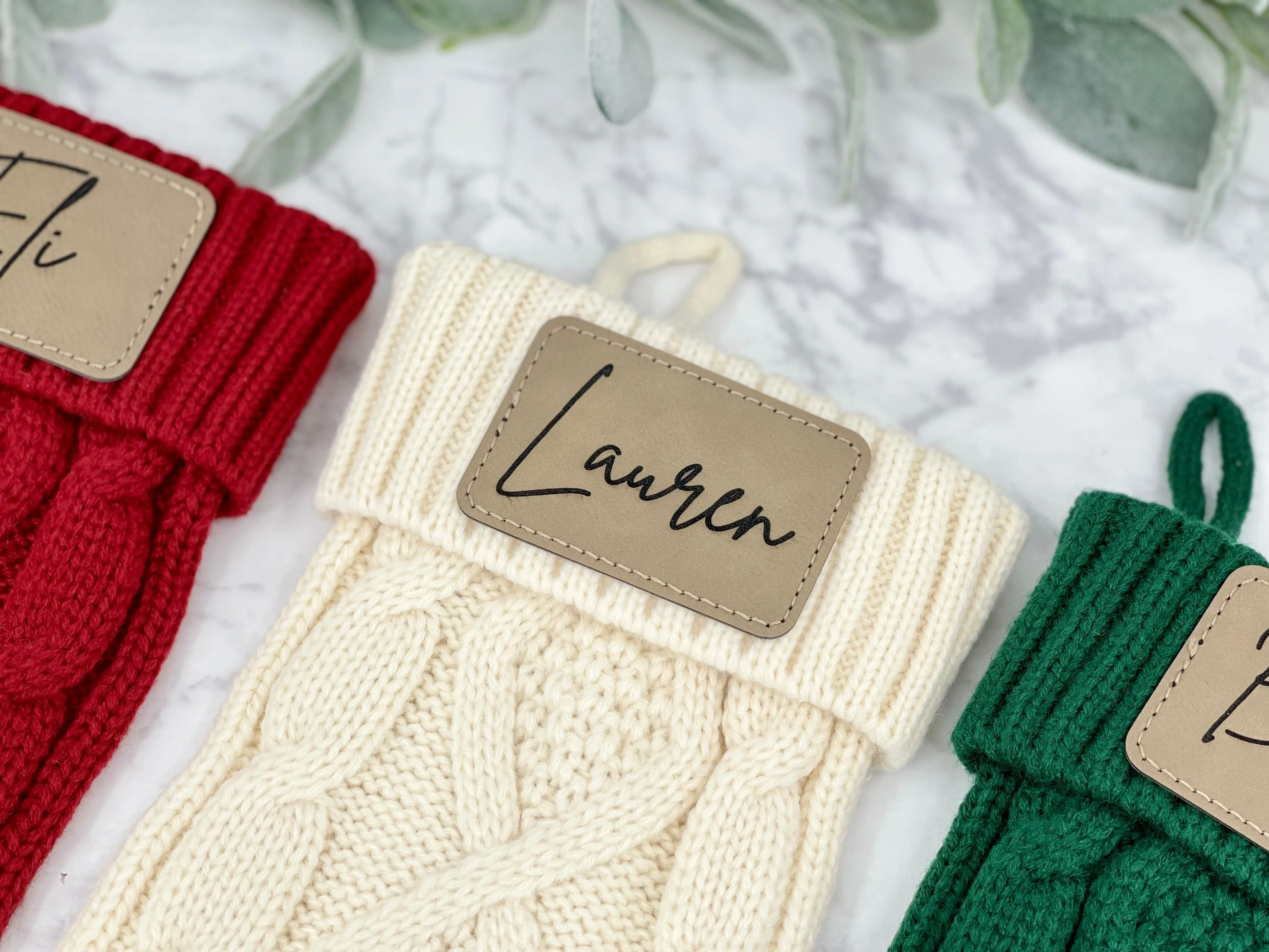 Personalized Knit Christmas Stocking